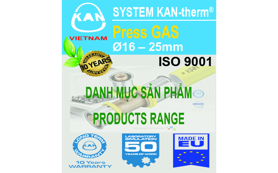 Bảng báo giá  ống nhựa phức hợp đa lớp PE-RT/Al/PE-RT, cho hệ thống Gas trung tâm, nhập khẩu EU | KAN-therm®