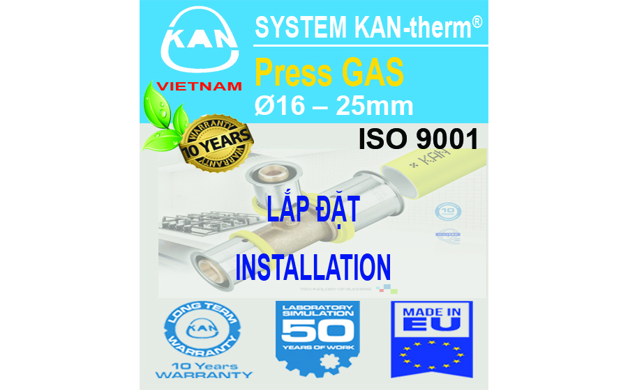 Hướng dẫn lắp đặt Ống nhựa phức hợp đa lớp PE-RT/Al/PE-RT cho hệ thống GAS | KAN-therm®