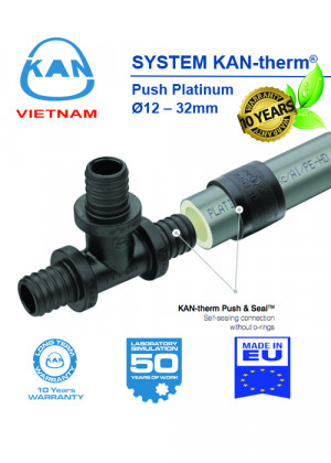 Ống nhựa 5 lớp PE-RT/Al/PE-HD công nghệ lắp đặt Push Platinum, nhập khẩu EU | KAN-therm®