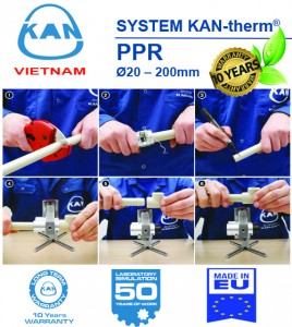 Ống nhựa PPR KAN-therm nhập khẩu EU, Sản xuất tại GERMANY & POLAND