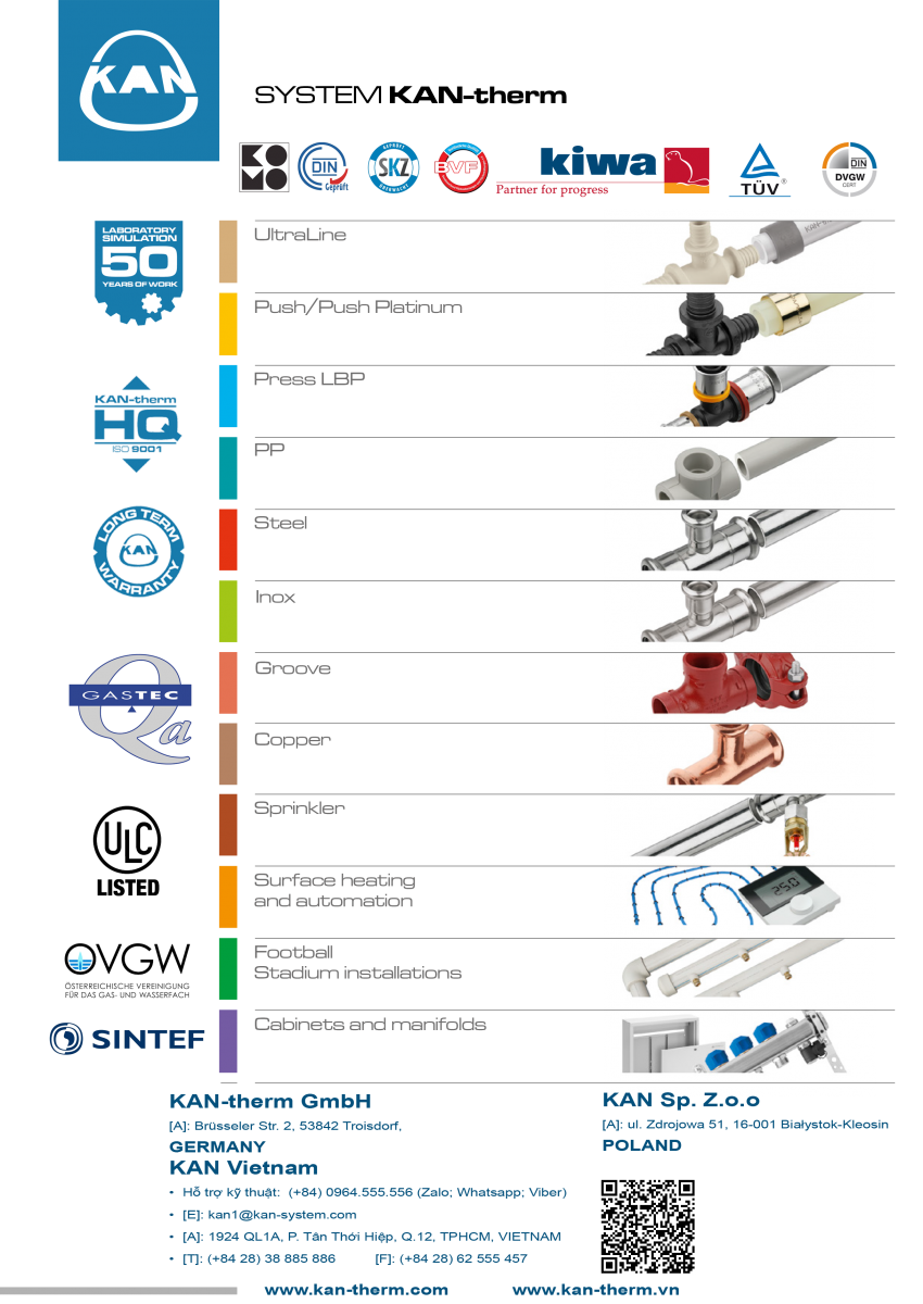 KAN-therm - Dự án sử dụng ống nhựa PE-Xc/Al/PE-Xc - Made in EU (GERMANY & POLAND)