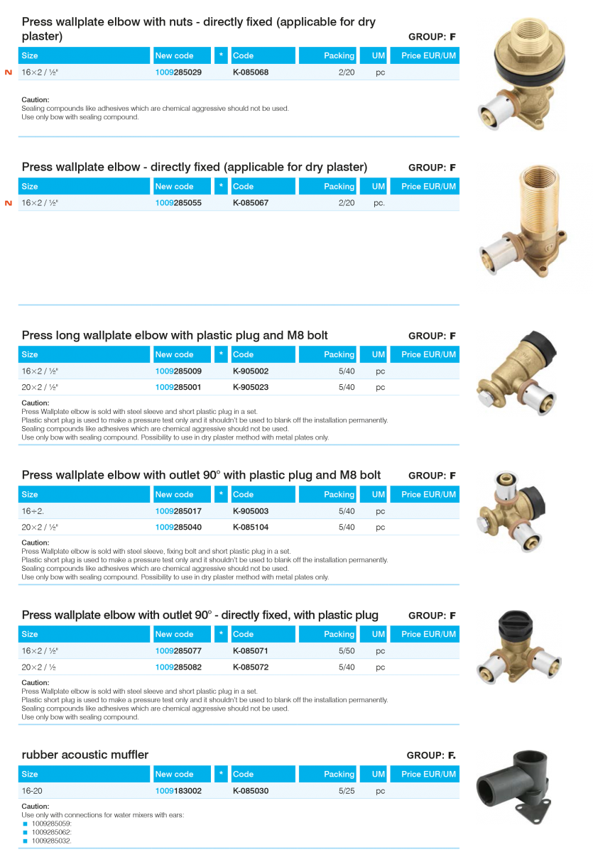 KAN-therm - Bảng báo giá Ống nhựa phức hợp đa lớp PE-Xc/Al/PE-Xc và ống nhựa PE-RT/Al/PE-RT 